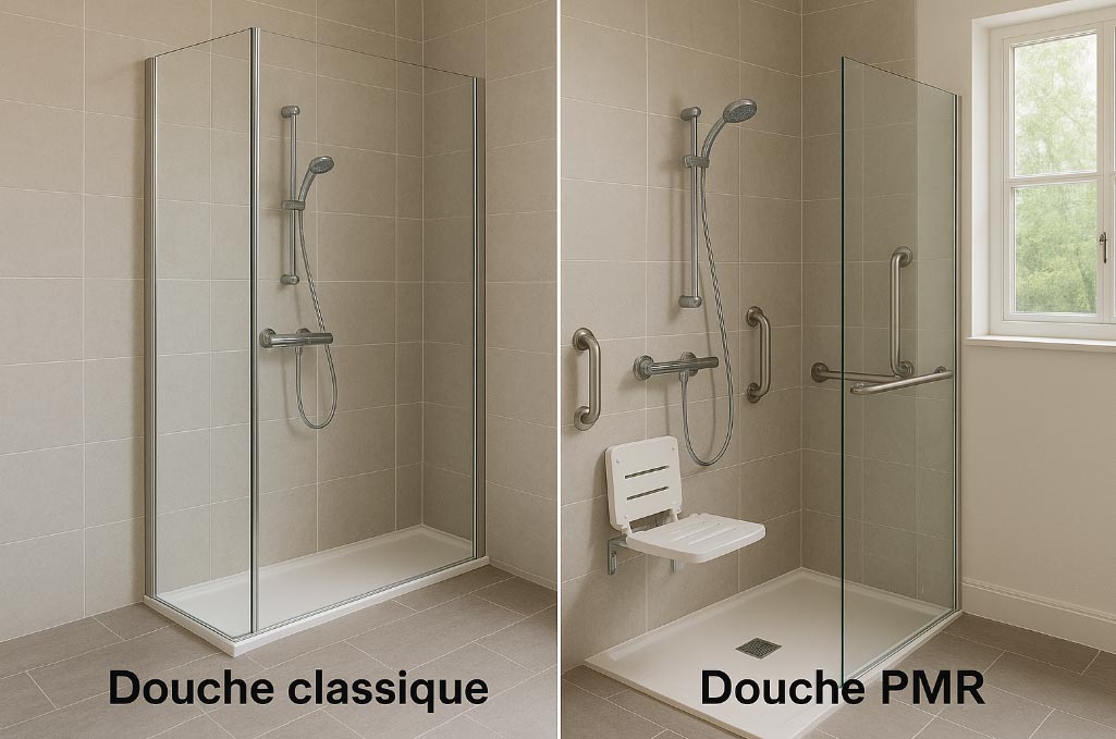 Différences douches