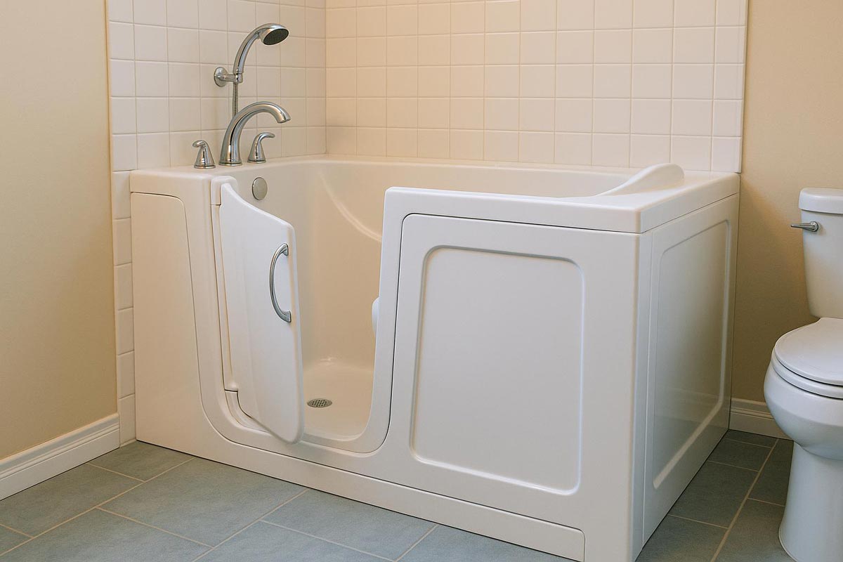 Baignoire avec porte